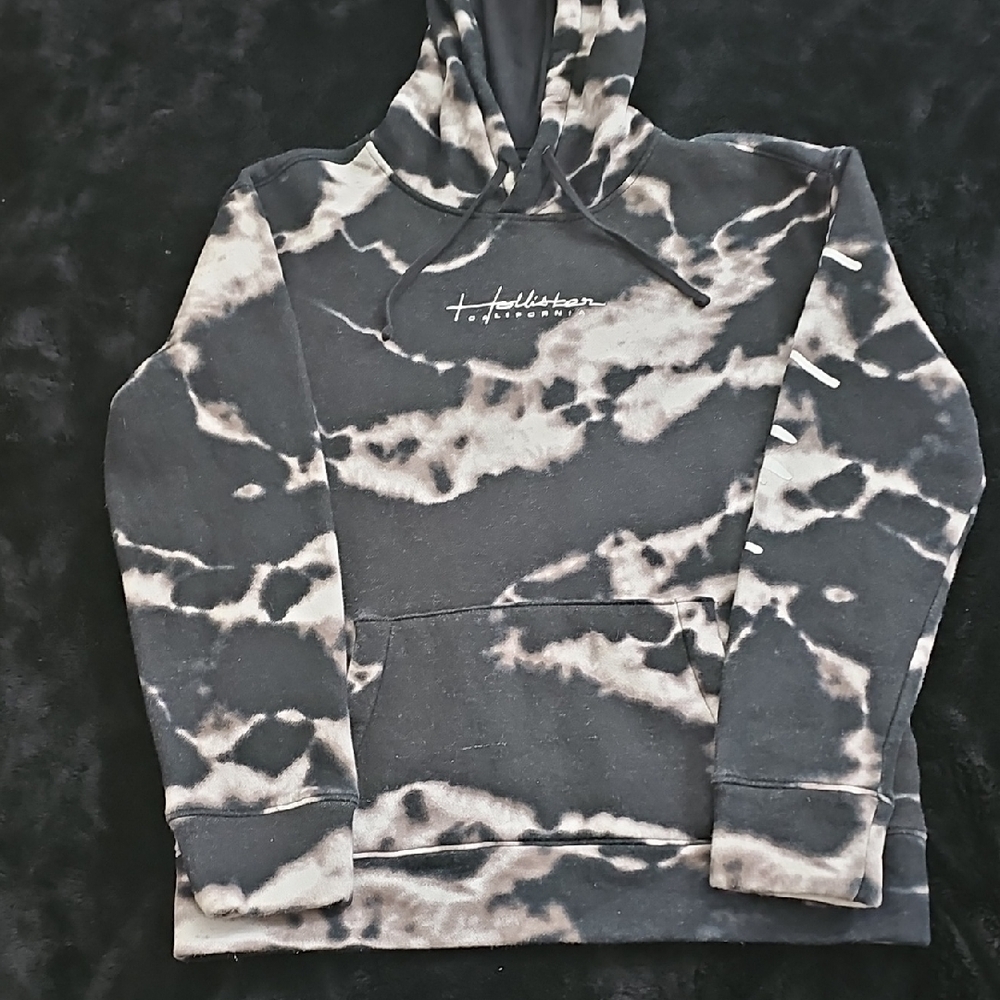 Black and White Tie-Dye Hoodie